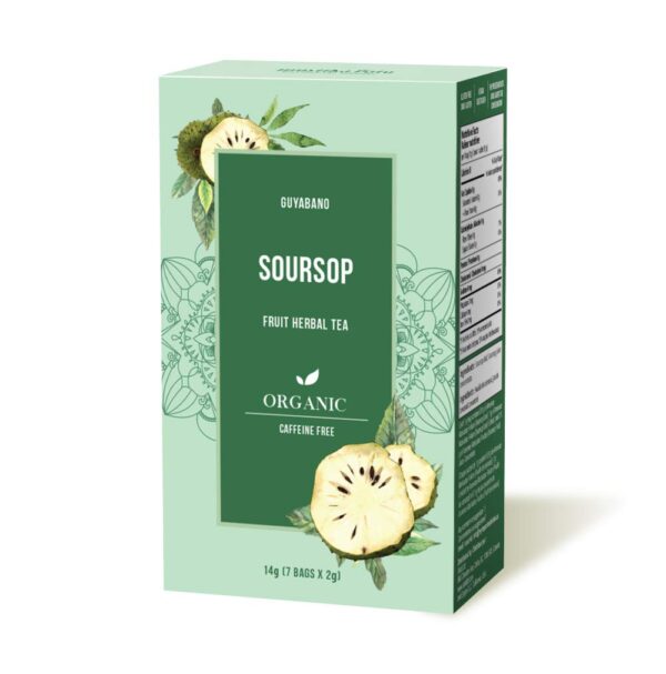 Mustika Ratu Organic & NON GMO Certified Graviola Soursop (Guyabano) Fruit Herbal Tea 5 boxes of 7