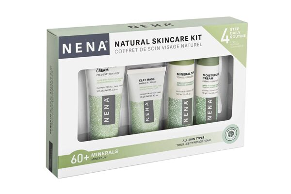 NENA Natural Skincare Kit | 4-Piece Daily Skin Essentials for Women & Men