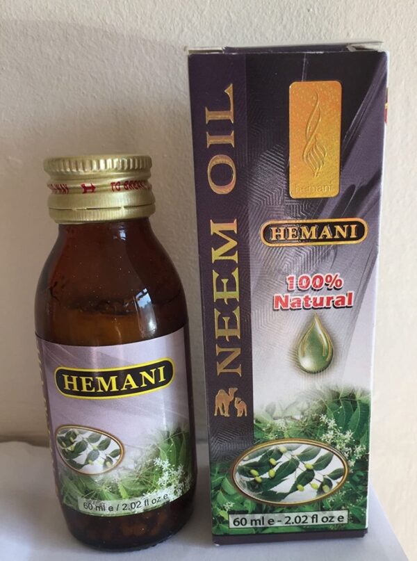 100% Natural Pure Hemani Neem Oil (Azadirachta Indica) 60ml