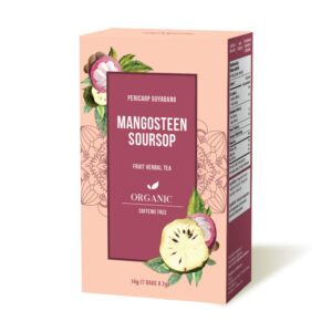 Mustika Ratu Organic & NON GMO Certified Pericarp Mangosteen Graviola Soursop Fruit Herbal Tea 5 boxes of 7