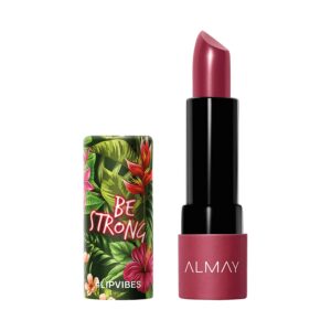 Almay Lip Vibes, Be Strong, 0.14 Ounce, cream lipstick